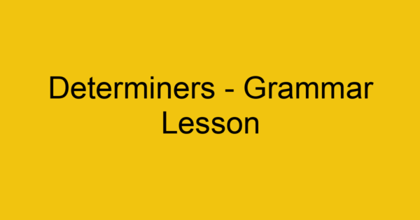 determiners grammar lesson 8836