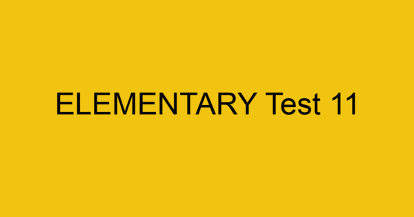 elementary test 11 2 34581