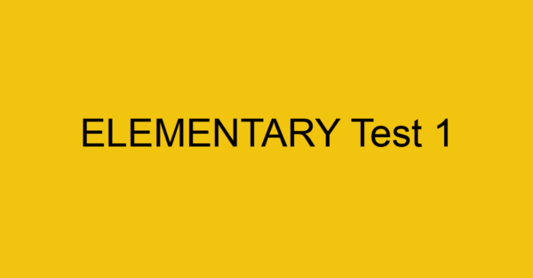 elementary test 1 204