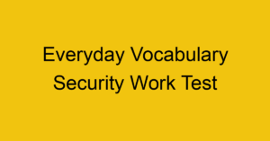 Everyday Vocabulary Tests - English Tests Online