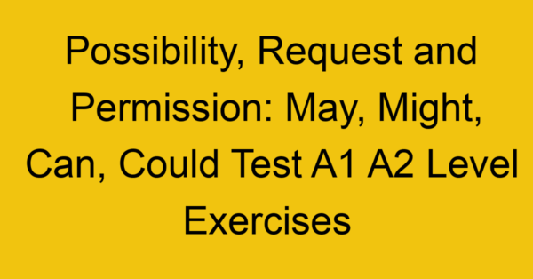 possibility request and permission may might can could test a1 a2 level exercises 2543