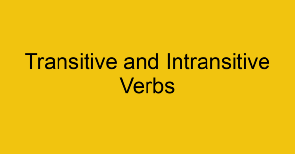 transitive and intransitive verbs 2151