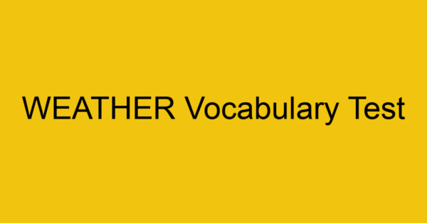 weather vocabulary test 325